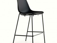 Bar stool with upholstered seat POLA LIGHT, low - 3