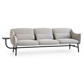 Three-seater sofa with table LUA