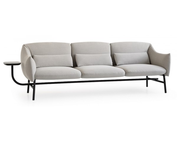 Three-seater sofa with table LUA