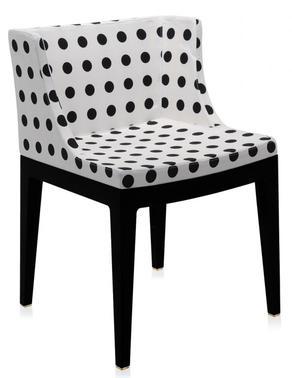 Kartell - Židle Mademoiselle - bílý vzor, černá