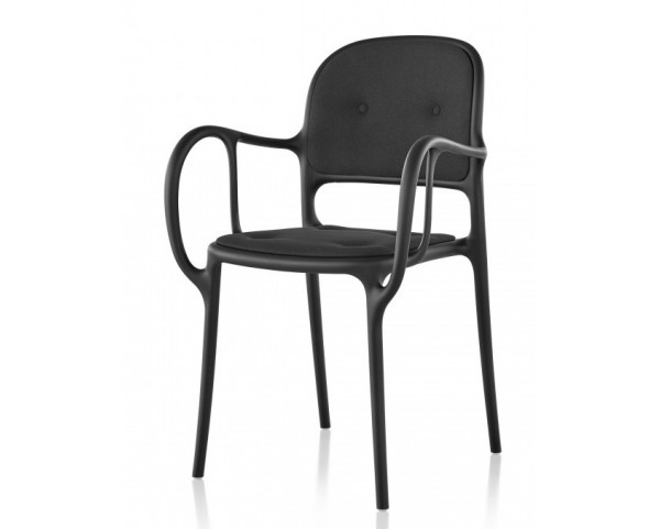 Čalúnená stolička MILA - čierna