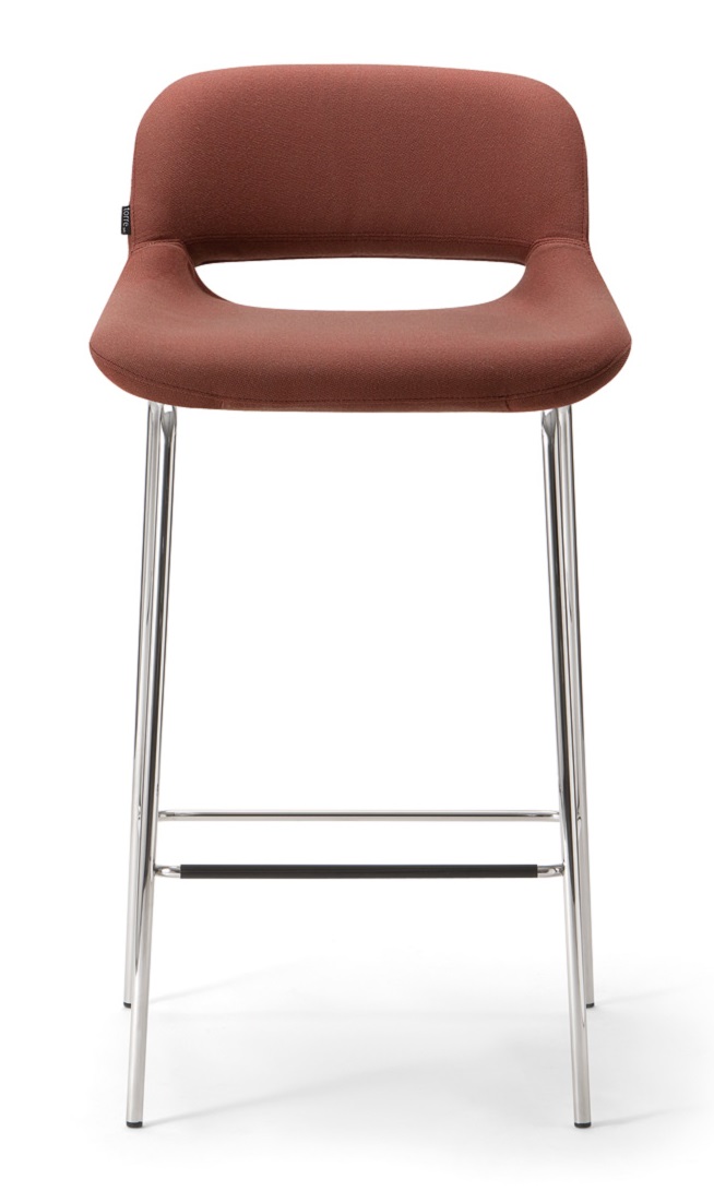 Levně TORRE - Barová židle MAGDA s kovovou podnoží