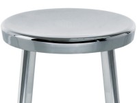 Bar stool DEJA-VU high - polished aluminium - 2
