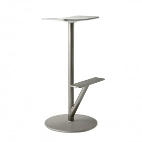 Bar stool SEQUOIA high - metallic grey