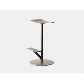 Bar stool SEQUOIA high - metallic grey