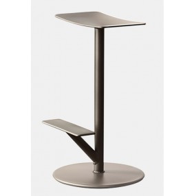 Barová stolička SEQUOIA nízka - sivá metalická