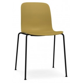 SUBSTANCE chair with black steel base - mustard