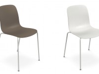 Židle SUBSTANCE s ocelovou bílou podnoží - bílá - 2