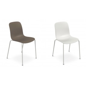 SUBSTANCE chair with white steel base - white