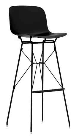 Levně MAGIS - Barová židle TROY WIREFRAME s plastovým sedákem - vysoká