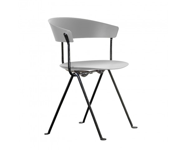 Židle OFFICINA - šedá s antracitovou podnoží