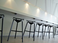 Barová stolička STOOL_ONE nízka - modrá - 3