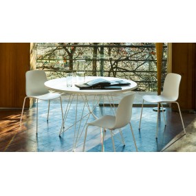 SUBSTANCE chair with chrome base - white