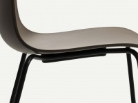 SUBSTANCE chair with black steel base - black - 2