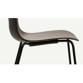 SUBSTANCE chair with black steel base - black