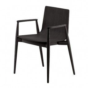 Chair with stool MALMÖ 395 DS - black