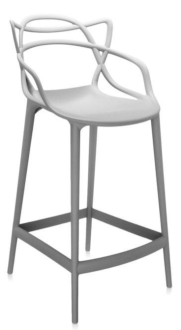 Levně Kartell - Barová židle Masters vysoká, šedá