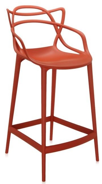 Levně Kartell - Barová židle Masters vyšší, oranžová
