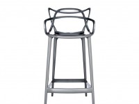 Masters Metal bar stool, titanium - 2