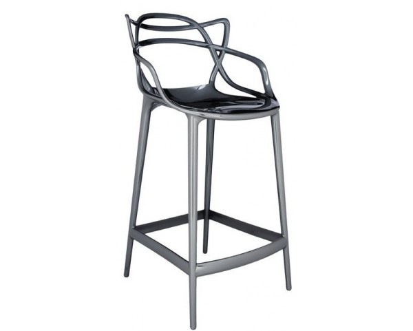Masters Metal bar stool, titanium