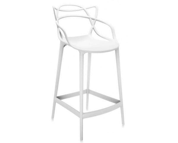 Masters high bar stool, white