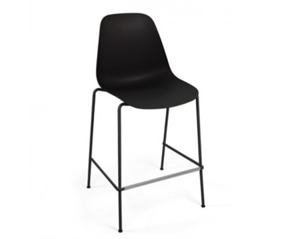 Bar stool with upholstered seat POLA LIGHT, low