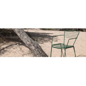 MENORCA chair with armrests - grey