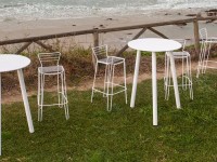 MENORCA low bar stool - light grey - 2