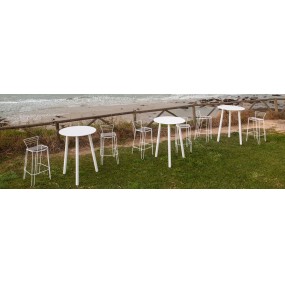 MENORCA low bar stool - light grey