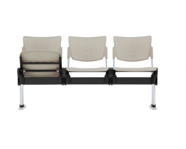 Folding multi-seater MIA with upholstered seat