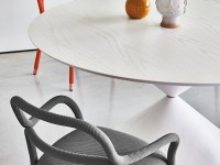 Okrúhly stôl Clessidra s drevenou podnožou, rôzne veľkosti - 3