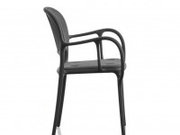 Čalúnená stolička MILA - čierna - 3