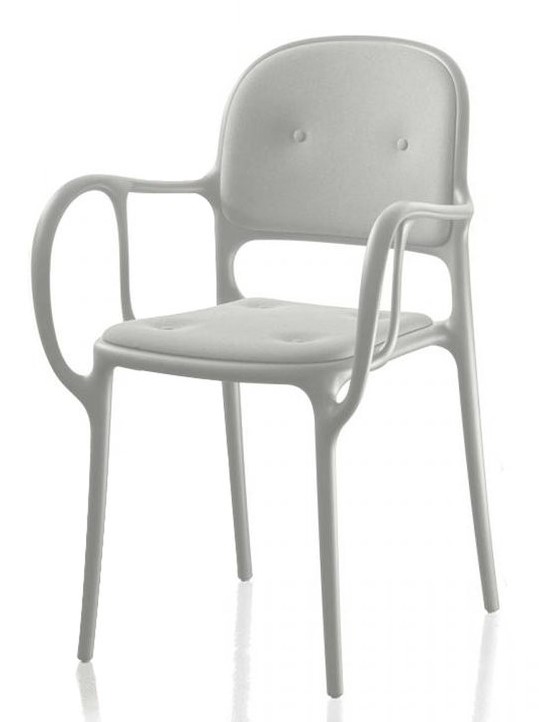 Levně MAGIS - Čalouněná židle MILA - bílá