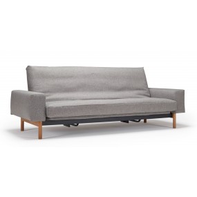 Folding sofa MIMER grey-brown - removable cover