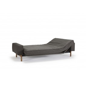Folding sofa MIMER dark grey - removable cover