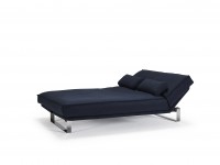 Folding sofa MINIMUM dark blue - removable cover - 2