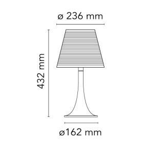 Stolní lampa MISS K s textilním stínidlem