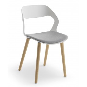 Židle MIXIS AIR R/4W s čalouněným sedákem