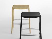 Barová čalouněná židle MIXIS, nízká - 2