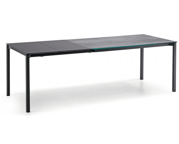 Extendible table MORE 110/155/200/245x80 cm, glass/ceramic