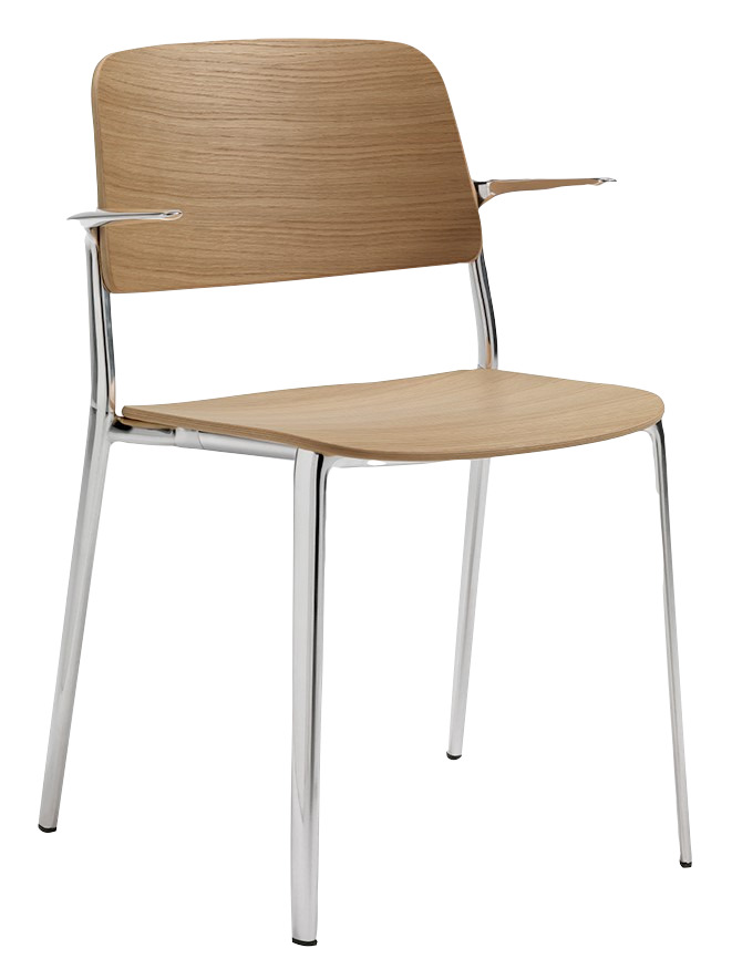 Levně MAXDESIGN - Dřevěná židle s područkami APPIA 5120