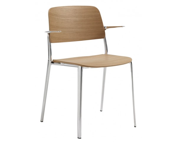 Wooden chair with armrests APPIA 5120