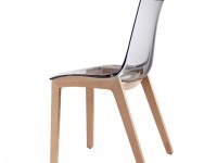 Chair ZEBRA NATURAL ANTISHOCK - transparent/beech - 2