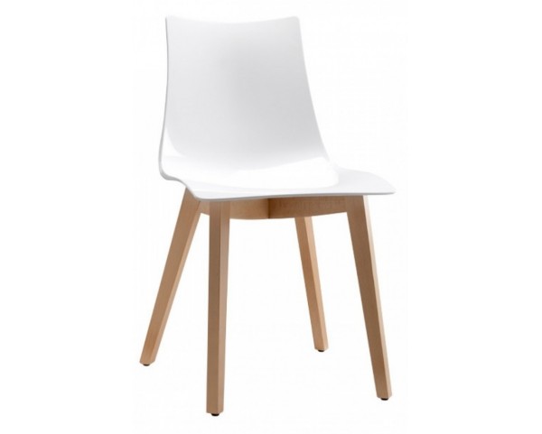 Chair ZEBRA NATURAL ANTISHOCK - white/beech