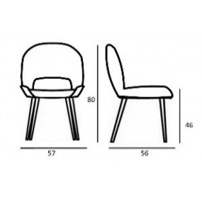 Židle BLISS s dřevěnou podnoží