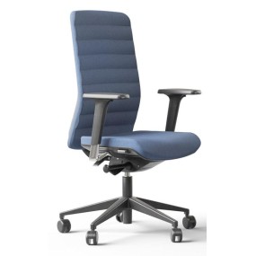 Office chair WIND with black frame - upholstered backrest
