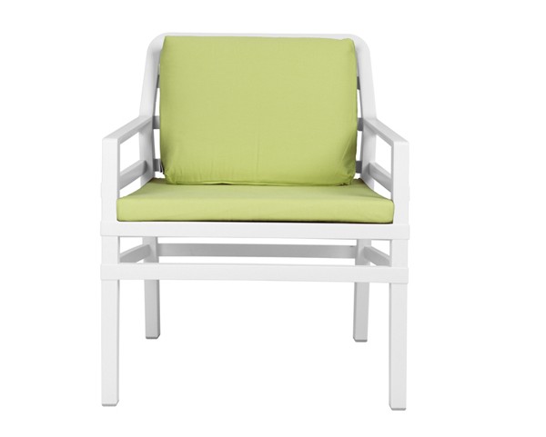 Židle ARIA POLTRONA bílá/limetková