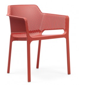 Židle NET korálově červená