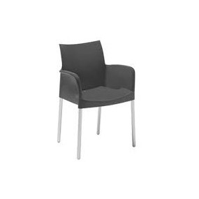 Chair with arms ICE 850 anthracite - SALE - 40% discount