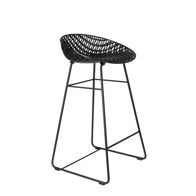 Levně Kartell - Barová židle Smatrik Outdoor, černá/černá